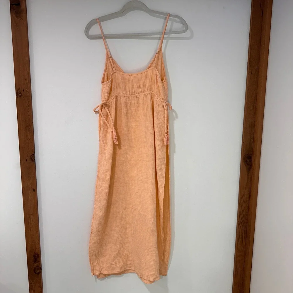Xhilaration Gauze Swim Coverup Dress Women Size M Peach Tassel | Boho Coastal‎